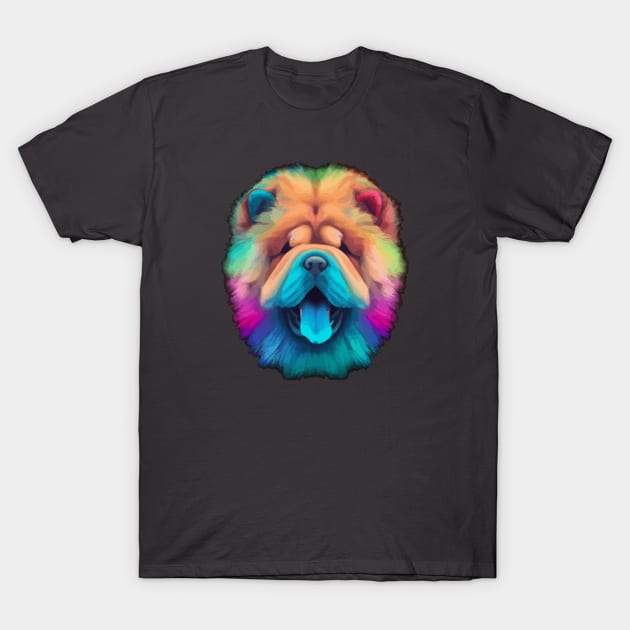 Cute Chow Chow Dog Fluffy Design T-Shirt by Furrban